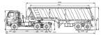 Автопоезд в составе тягача КАМАЗ-65225 (6х6) и полуприцепа-самосвала 951002 (зерновоз)