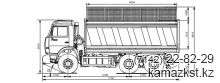 Автомобиль-самосвал 4528-10 силосовоз с трехсторонней разгрузкой (шасси КАМАЗ-65115 6х4)
