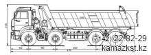 Автомобиль-самосвал КАМАЗ-65201-60 (16 м3) (8х4) с задней разгрузкой (прямоугольного сечения)